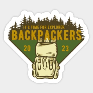 It's Time For Explorer - Backpackers Sticker